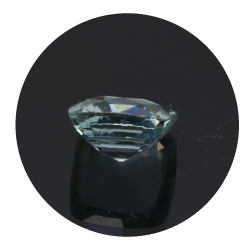 2,26 ct.  Aquamarin Kissen Schnitt