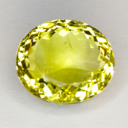 Quartz citron 21,34 ct taille ovale 17,81x15,44 mm