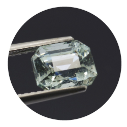 1,81 ct.  Acquamarina in Faccettato Cuscino