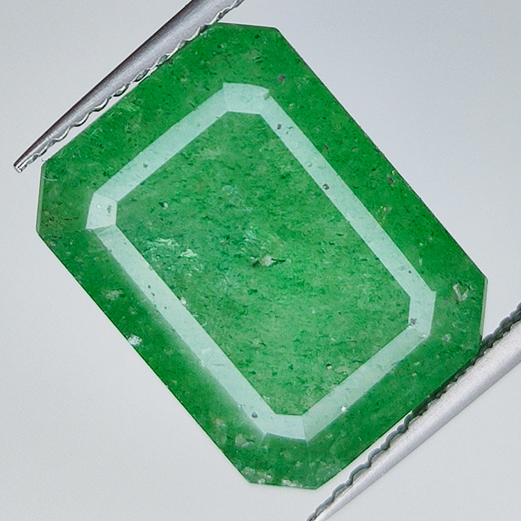 8,89 ct grüner Quarz im Smaragdschliff, 14,60 x 10,79 mm