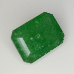 8,89 ct grüner Quarz im Smaragdschliff, 14,60 x 10,79 mm