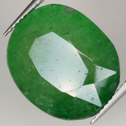 12,02 ct grüner Quarz im Smaragdschliff, 16,32 x 13,70 mm