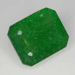 18,04 ct grüner Quarz im Smaragdschliff, 17,72 x 14,19 mm