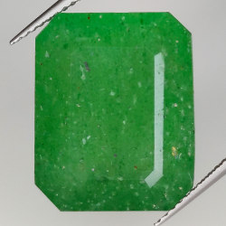 18,04 ct grüner Quarz im Smaragdschliff, 17,72 x 14,19 mm