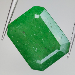 18,04 ct grüner Quarz im Smaragdschliff, 17,72 x 14,19 mm