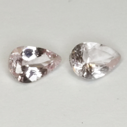 Morganite taille poire 1pz 5-7mm