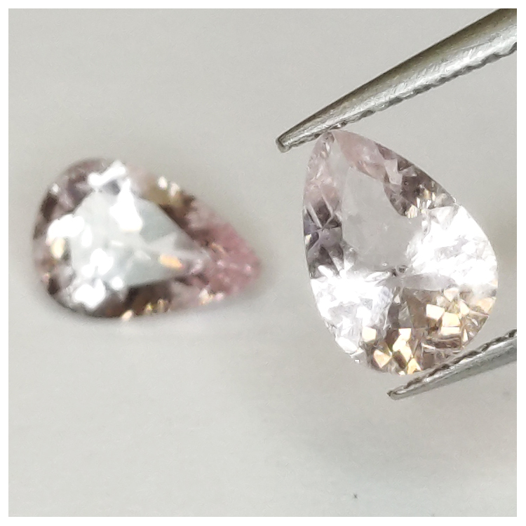 Morganite taille poire 1pz 5-7mm