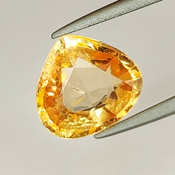 Granato hessonite taglio a pera da 2,22 ct, 8,78 x 8,15 mm