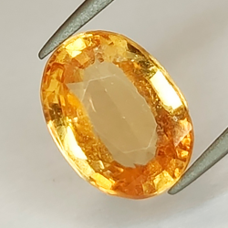 Granato hessonite da 3,42 ct, taglio ovale, 10,78 x 8,06 mm