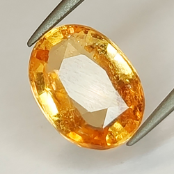 Granato hessonite da 3,42 ct, taglio ovale, 10,78 x 8,06 mm