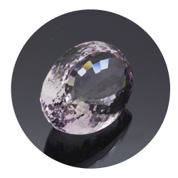 42,07 ct rosa Amethyst aus Frankreich 27,03 x 18,55 mm