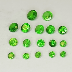 Tsavorite Coupe Ronde 1.35-2.70mm 1ct