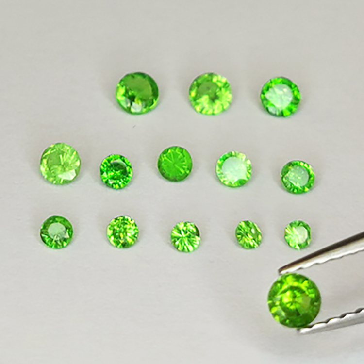 1ct Tsavorite Round Cut 1.50-2.80mm