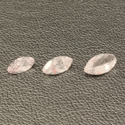 1 pezzo di morganite taglio marquise 6-8 mm