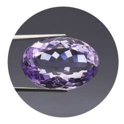 24,16 ct rosa Amethyst aus Frankreich 23,04 x 15,84 mm