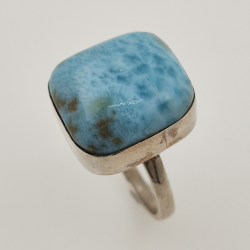 Anello di ARGENTO 925 con LARIMAR taglia17,5