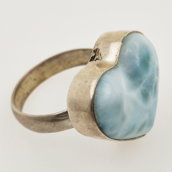 Anello di ARGENTO 925 con LARIMAR taglia15