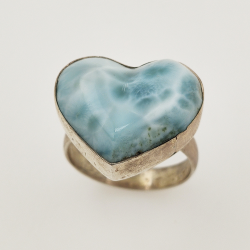 Anello di ARGENTO 925 con LARIMAR taglia15