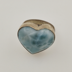 Anello di ARGENTO 925 con LARIMAR taglia15