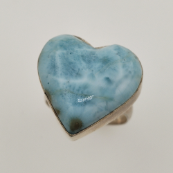 Anello di ARGENTO 925 con LARIMAR taglia15,5  9.2gr