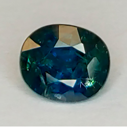 0,84 ct blauer Saphir im Ovalschliff, 5,90x4,99mm