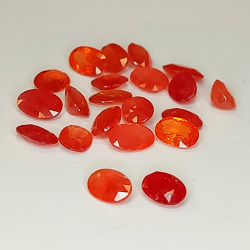 9,93ct Zafiro Naranja Talla Oval 21pz