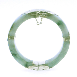 Bracciale Giada Giadeite e argento 925 verde