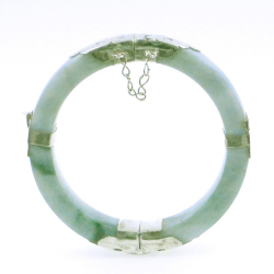 Jade Jadeite and 925 Silver green bracelet