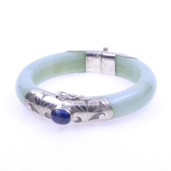 Bracciale Giada Giadeite e argento 925 verde