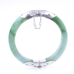 Bracciale Giada Giadeite e argento 925 verde