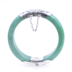 Bracciale Giada Giadeite e argento 925 verde