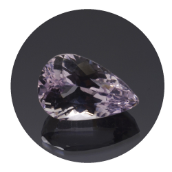 4,87ct. Kunzite in Sfaccettato Goccia