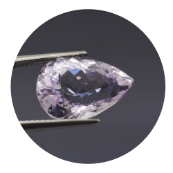 7,25 ct. Kunzite Pear Cut