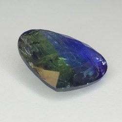 Tanzanite bleue 10,74 ct taille poire 16,76x15,14 mm