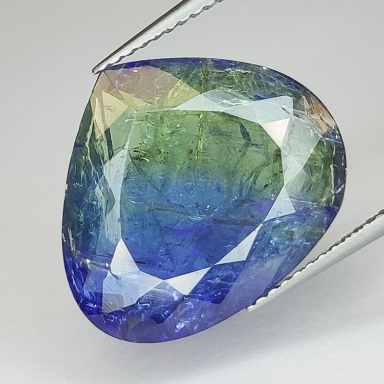 Tanzanite Blu, Taglio A Pera, 16,76x15,14 mm, 10,74 ct