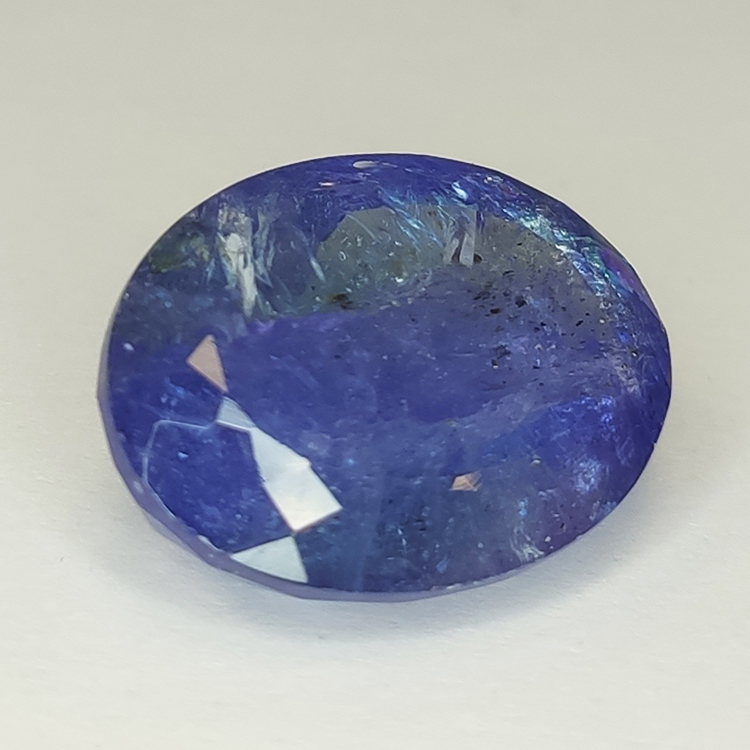 Tanzanite bleue 18,82 ct taille ovale 19,30x14,78 mm