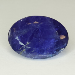 Tanzanite bleue 17,98 ct, taille ovale 19,61 x 13,87 mm