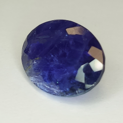 Tanzanite bleue 17,98 ct, taille ovale 19,61 x 13,87 mm