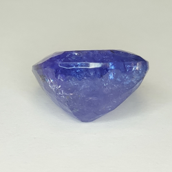 Tanzanite bleue 15,45 ct, taille coussin 15,03x13,71 mm