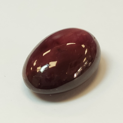 25.35ct Star Ruby oval cabochon 25.35x12.93mm