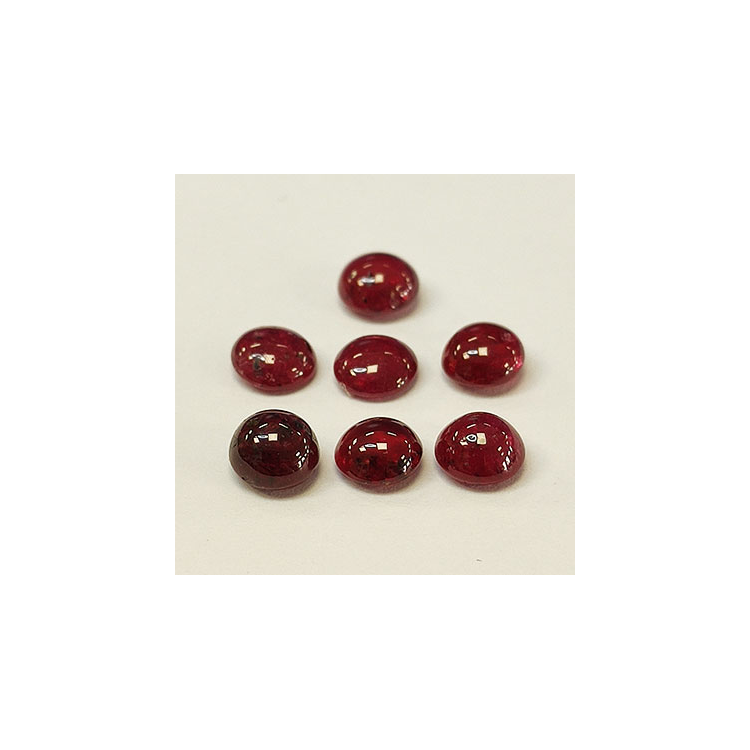 2.23ct Red Ruby Round Cut 3.7-3.8mm 7 Pieces