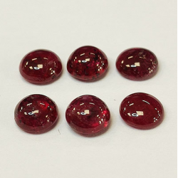 2,23ct Rubí Rojo Talla Redonda 3,7-3,8mm 7 Piezas