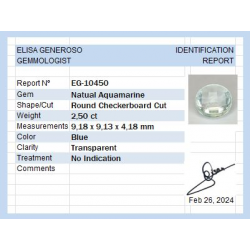 2.50ct Aguamarina Natural 9,18 x 9,13  mm