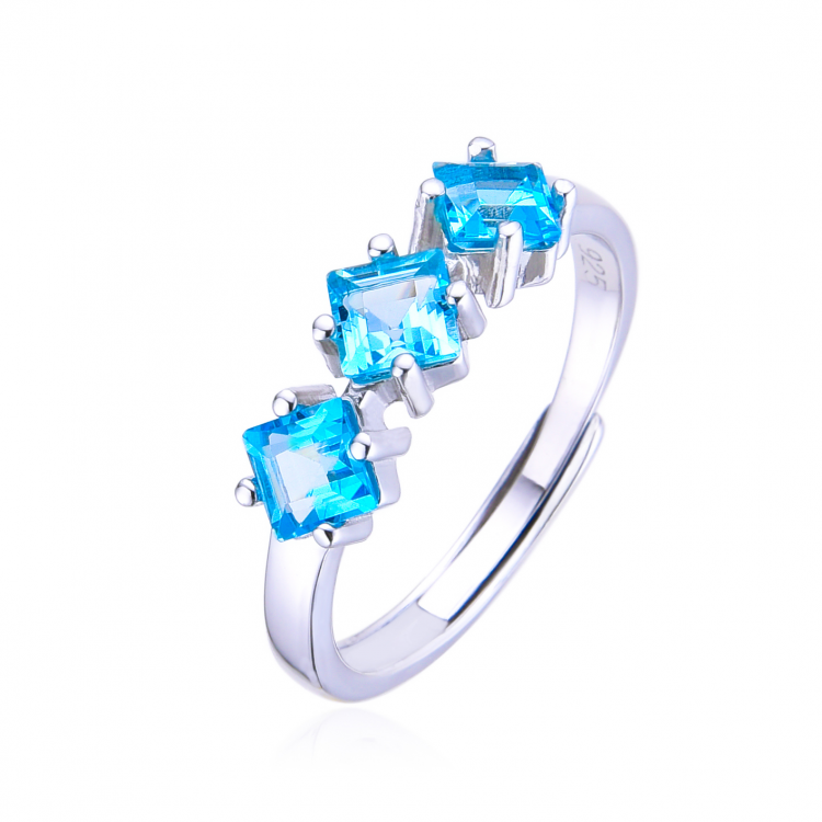 Topaz and 925 Silver Ring