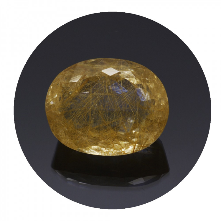 22,16 ct. Rutile Quartz Oval Cut