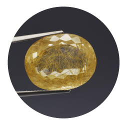 22,16 ct. Rutile Quartz Oval Cut