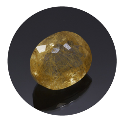 22,16 ct. Rutile Quartz Oval Cut