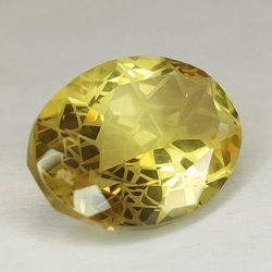 6,85 ct Citrinquarz im Ovalschliff 15,27 x 10,93 mm