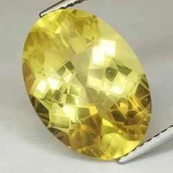 6,85ct Cuarzo Citrino Talla Oval 15,27x10,93mm