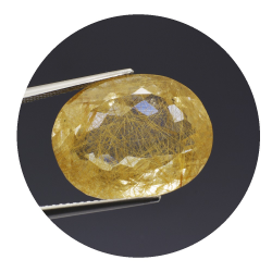 22,16 ct. Rutile Quartz Oval Cut